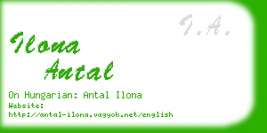 ilona antal business card